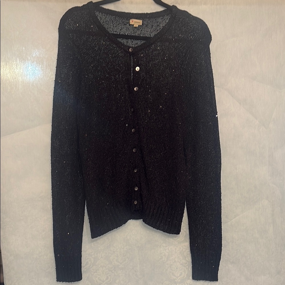 Daniel Cremieux Black Cardigan Sweater